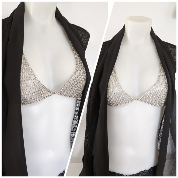 Luxury La Senza Limited Edition Jewelry / Crystal Bra Lingerie Sz S To M - Picture 10 of 10